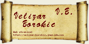 Velizar Borokić vizit kartica